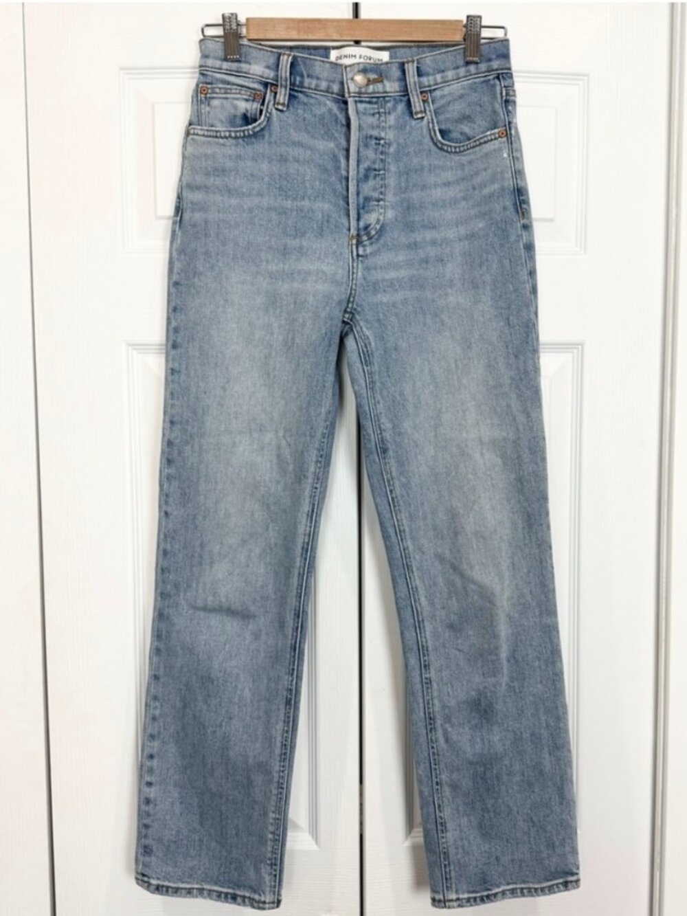 Denim Forum Arlo High Rise Straight Jeans Size 26/28L Aritzia #81614